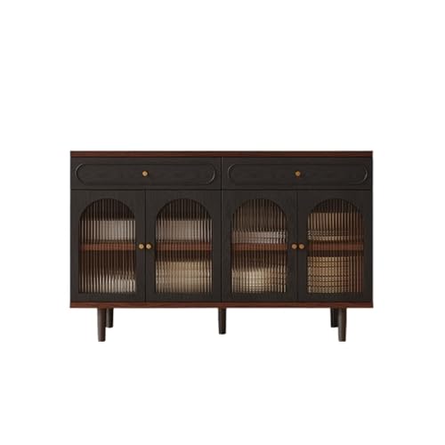 FZL02068LM Gabinete de Cocina Aparador Retro de Cristal for el hogar, Sala Estar, almacenaje Pared, Multifuncional, for té o Porche Muebles De Comedor(Pequeño)