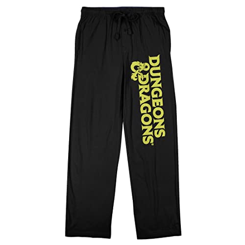 Dungeons & Dragons Logo Men's Black Sleep Pajama Pants