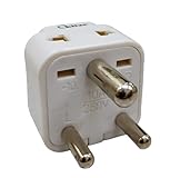 CKITZE BA-10 Grounded Universal 2 in 1 Plug Adapter Type D for India, Africa & more - CE Certified