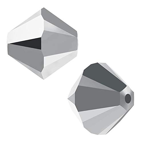 100Pcs Authentic Preciosa 4Mm (0.16 Inch) Small Faceted Bicone Crystal Beads Labrador Full Compatible With Swarovski Crystals 5301/5328 Pre-B432 #TOP6