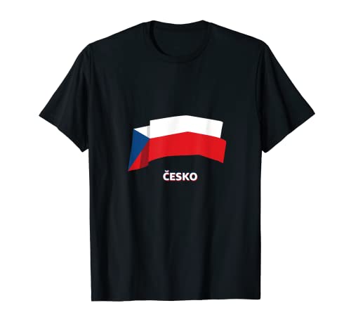 Flag Czech Republic T-Shirt, Black