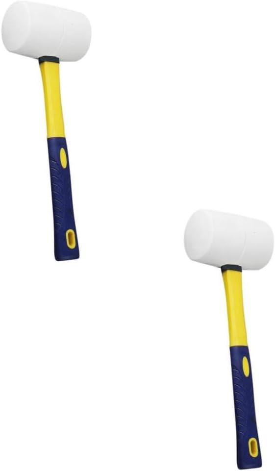 balacoo 2pcs Non- Rubber Mallet for Flooring Installation Shock-resistant Tool Ergonomic Grip for Comfortable Use for Tile and Home Projects