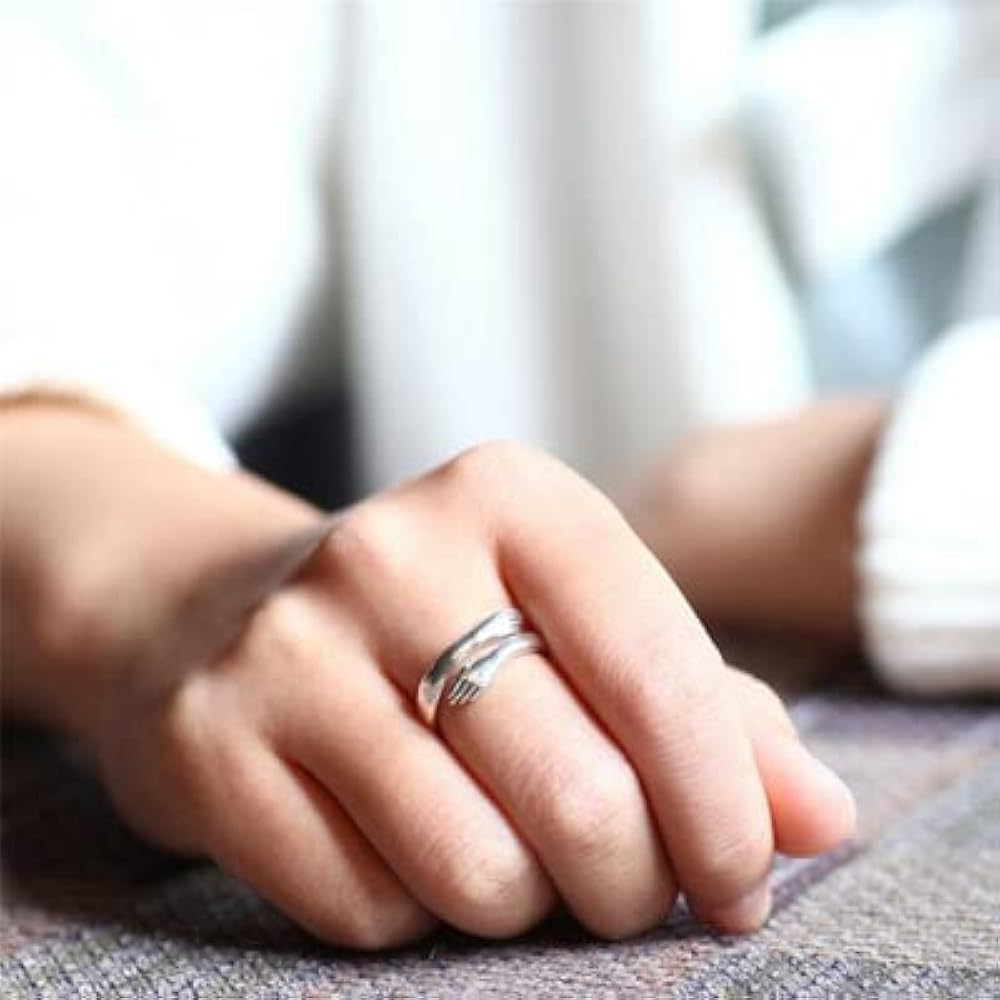 Amazon.com: LIU JUN Hug Ring for Granddaughter - Sterling