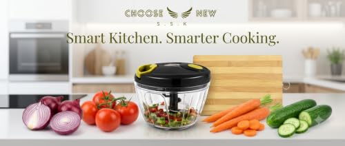 Image of Choose New SK Vegetable Chopper with Chopping Board Combo Pack | Manual Hand Chopper | Food Grade Plastic Cutting Board | Kitchen Fruit & Vegetable Cutter | Easy to Clean | Home Kitchen Tool Set