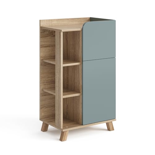 Vicco Unterschrank Sonoma/Blau Karen 50x90x35 cm - Die Badezimmermöbel,...