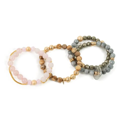 THE LACE PROJECT — Handmade Beaded Bracelets | Authentic Gemstones and Crystals with Healing Properties | Mix and Match Stack Bracelet| Pretty in Pink