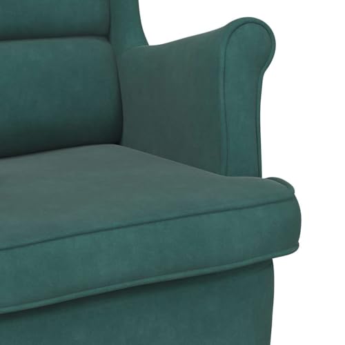 Sillón Plegable Terciopelo Verde Oscuro miniatura 4
