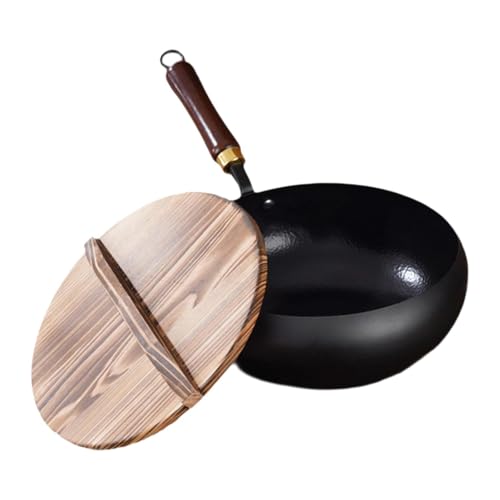 Wok de hierro con fondo plano, 30 cm miniatura 2