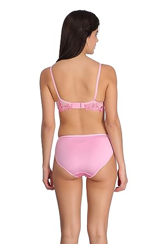 Image of Tipsy Women's Net Lace Non Padded Non Wired Bra Panty Set