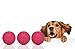 Snug Rubber Dog Balls for Small and Medium Dogs - Tennis Ball Size - Virtually Indestructible (3 Pack - Pink)