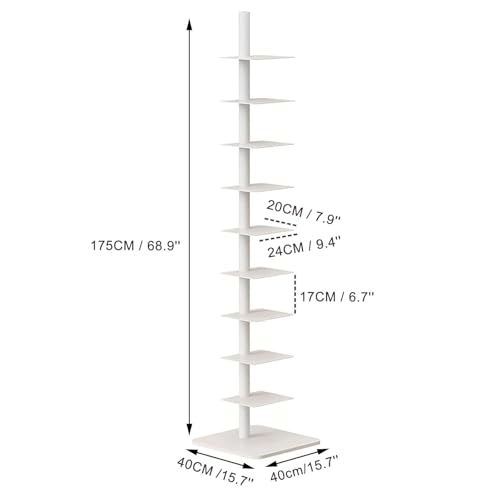 Estantería de escalera alta y estrecha para libros, librería metálica vertical 4