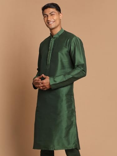 Image of VASTRAMAY Men's Cotton Blend Regular Fit Casual Kurta