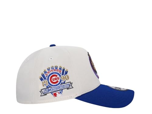 New Era Chicago Cubs All Star Game 1990 Chrome Two Tone Edition A Frame Snapback Cap, White, One Size
