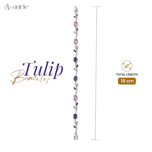 Image of Aurie Tulip Bracelet for Women & Girls | Anti Tarnish Stainless Steel Floral Bracelet |Party and Daily Wear Jewellery