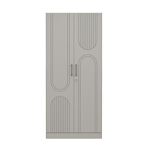 Image of Wakefit Wardrobe for Bedroom | 3 Yr Warranty | Cupboard for Bedroom, Almirah, Wooden Wardrobe, Comes with LED light, Multi-Shelves, Drawer & Hanger, Density:680-750 kg /m, Free Installation(Tyrian-LG)
