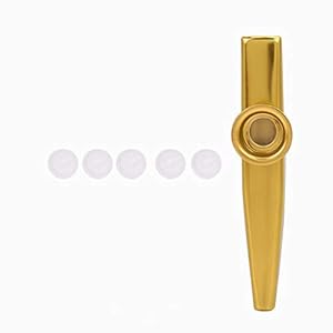 Dilwe Gold Kazoo mit 5 Membranen
