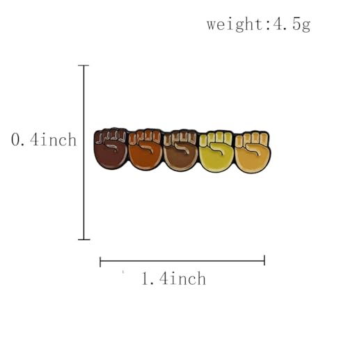 Image of Black Lives Matter Proud Fists Enamel Lapel Pin Brooch, Unisex Fashion Accessory for Backpacks, Bags