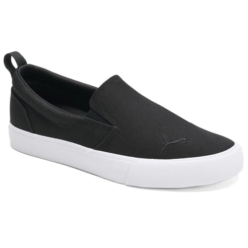 PUMA PUMA Women's BARI SLIP-ON Sneaker, Puma Black-Puma Team Gold, 9