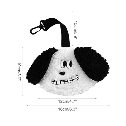 Dog Poop Bag Holder,Hand-free Plush Doggie Waste Bag Dispenser with Clip Lead for All Leash(not include Poo Bags) - Image 4