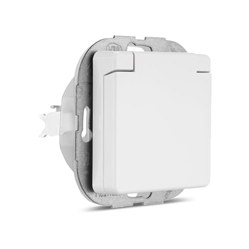 REV AquaKombi, Steckdose-Feuchtraumsteckdose, IP44, zweipolig, Unterputz, weiss