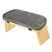 CAQYPVH Meditation and Kneeling Bench, Kneeling Stool with Removable Cushion, Ergonomic and Foldable Wooden Meditation Stool, Gray