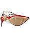 Valentino Rockstud Caged 100 Leather Ankle Strap Pump, 37, Red