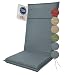 Produktbild Doppler Hochlehner-Auflage Sierra Grafit 119x48x6 cm  Weiches Gartenstuhl-Polster mit Fleckschutz | Komfortable Sitzauflage mit Bindebändern für Balkon, Terrasse & Garten