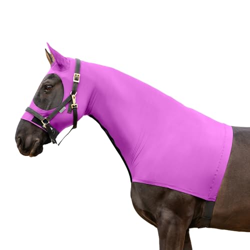 Image of Resistance Horse Hood Slinky Lycra Zippered Mane Braid Shoulder Guard - Horse Sleazy Slickers Care Sheet