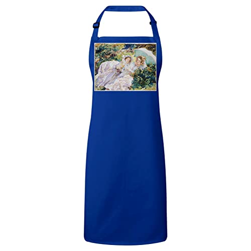 Tablier bleu John Singer Sargent avec impression de peinture artistique pour cuisine
