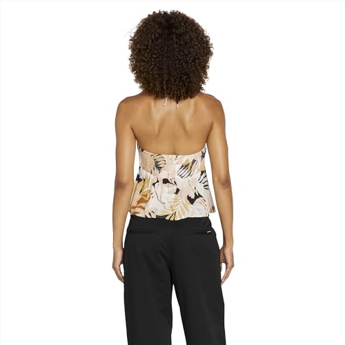 Top Volcom Lets Luau Cami pour femme en style caraco fleuri d'été - 2