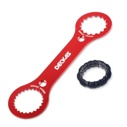 BCZR 1 Stück Bb-Schraubenschlüssel, Centerlock Werkzeug, Fahrrad Innenlager Schraubenschlüssel, Tretlager Entferner, Für Dub-Tl-Fc32 - Tl-Fc25,Fahrrad Werkzeug,Centerlock Schlüssel(Rot)