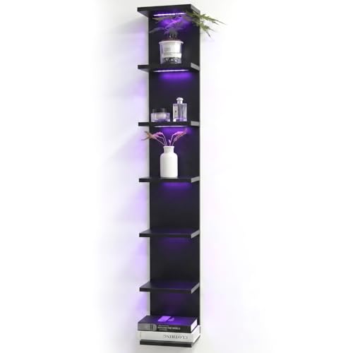 7-Tier Wall Shelf with RGB Lighting