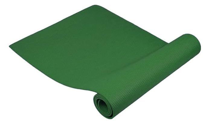 Image of Eco-Friendly Non-Slip Yoga Mat 4mm - Anti-Skid Exercise Mat for Home, Gym, Outdoor Workouts | Meditation, Yoga Asanas, Fitness | Yoga Mat for Men, Women & Kids - Multicolor ( Color may vary as per availability ) (Green, 4 mm)
