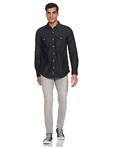Image of Amazon Brand - INKAST Men's Slim Shirt (AZ-INK-RFS-DN-04 Dark Grey S)