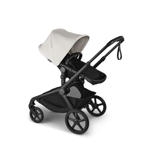 Bugaboo Kangaroo All-Terrain Single-to-Double Tandem Stroller for Infant and Toddler, for Up to Three Kids, XL Wheels, One-Hand Operation, Large Bassinet, XL Underseat Storage (Misty White)