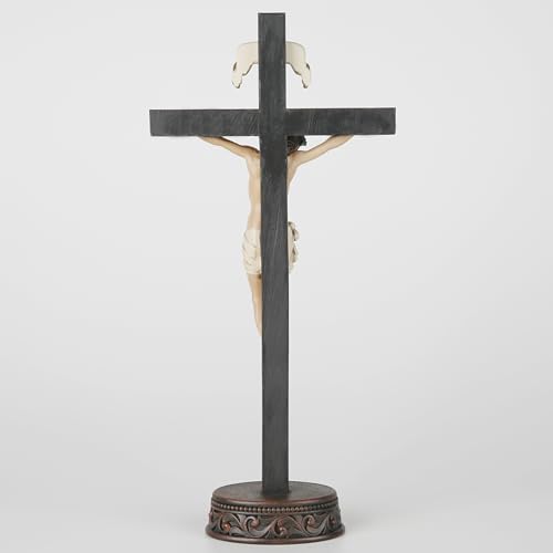 Crucifixo católico BC, cruz de mesa de Jesus Cristo, presente religioso, aparência esculpida em made