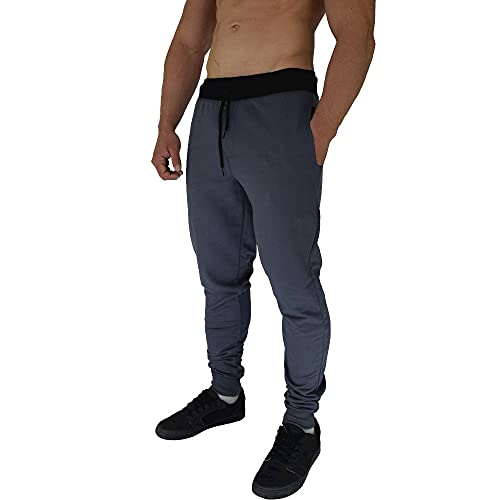 Calça Masculina Moletom Slim Jogger MXD Conceito Cores Tradicionais (M, Chumbo)