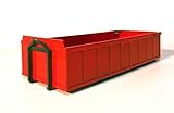 abrollcontainer mit kran  EMEK Abrollcontainer niedrig rot 1:25