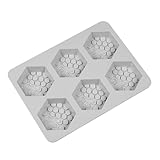ifundom Silikon Seifenform Bienenwaben 6 Fach Wabenkuchenform für Handgemachte Seifen Süßigkeiten Backen Selbstgemacht Wiederverwendbar Bpa Frei Zufällige Farbe Zufällige Farbe