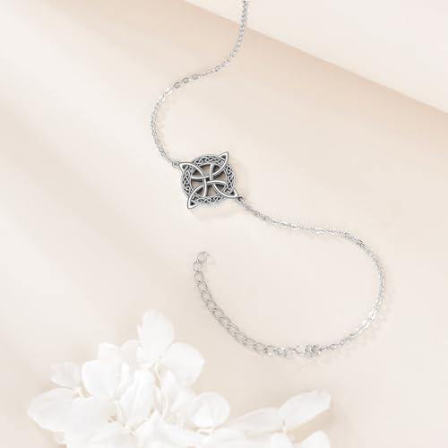 YAFEINI Bracelet for Women 925 Sterling Silver Sunflower/Lotus/Compass/Witch Knot/Drangfly/Hedgehog/Shih Tzu/Angel Wings Bracelet Birthday Jewelry Gifts for Mom3