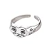 Produktbild Rongzou Ring mit weinendem Herz, Vintage-Stil, silberfarben, offen, verstellbar, Modeschmuck