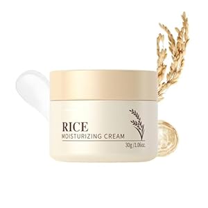 Crème de Riz Skincare Coréenne Pour le Visage,Crème Hydratante Éclaircissante au Riz Rice Crèmes,d'essence deRiz de Corée,Améliore la Barrière Cutanée Hydratante,Apaisant Pour Unifier le Tein (1)