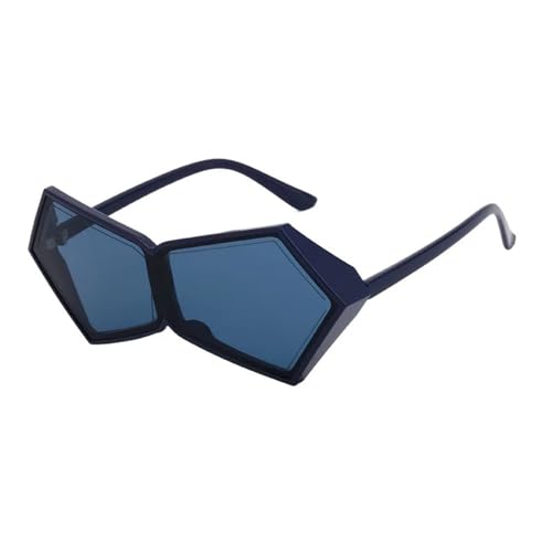 Lunettes de soleil de luxe vintage à grande monture, le design pentagone irrégulier par MUTYNE