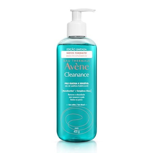Gel de Limpeza Facial Avène Cleanance, Controle de Oleosidade e Desobstrução de Poros, 400g