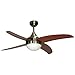 TODOLAMPARA Deckenventilator mit Licht und Motor DC, Modell OSIRIS Bronce, Fernbedienung, 6 Geschwindigkeiten, 4 Kirschblüten, 2 E27-Fassungen, geräuscharm, energiesparend, Größe M