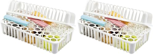 THERMOBABY Panier de Lavage au Lave Vaisselle Blanc (Lot de 2)