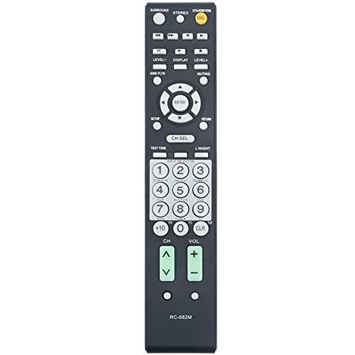 Replacement Remote Control fit for Onkyo AV Receiver RC-682M RC-681M RC-607M HT-R340 HT-R530 HT-R540 HT-R550 HT-SR600 HT-SR800 TX-SR505 TX-SR604 TX-SR60 TX-SA605 TX-SR605 TX-SR605B TX-SA8560 5