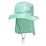 [MOTHKEEHI] キッズ ハット UV メッシュ 日除け アウトドア 夏 暑さ対策 (JP, 数字サイズ, 50.0 cm, 52.0 cm, グリーン)