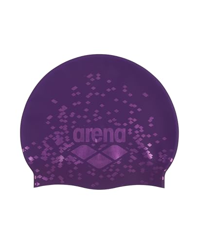 Arena Gorro de natación Unisex de Silicona Brillante para Mujeres y Hombres, Entrenamiento intensivo, Duradero, Suave, elástico, Ciruela/Violeta - imagen 2