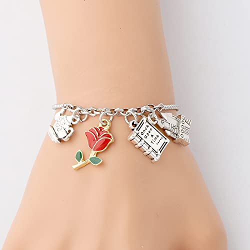 MYOSPARK Beauty Bracelet Beauty Inspired Gift Rose Flower Bracelet Princess Fans Gift4